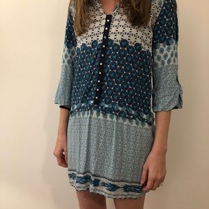Zara blue dress size 2 worn once